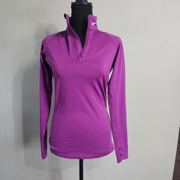 Nike Tops - Nike Pro Combat Fitted Pull Over Size SM Purple